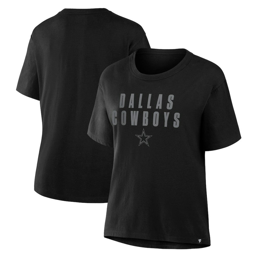 Dallas Cowboys Women's Blackout Kneel Down Legacy T-Shirt - Black - Fanatics