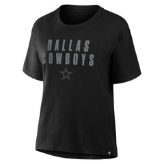 Dallas Cowboys Women's Blackout Kneel Down Legacy T-Shirt - Black - Fanatics