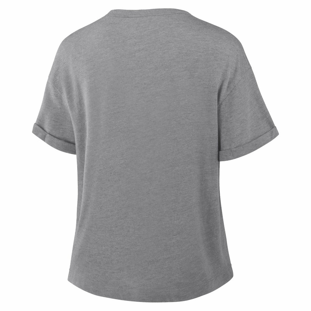 Dallas Cowboys Women's Pennant Wave Tribute Tri-Blend Boxy T-Shirt - Heather Gray - Fanatics