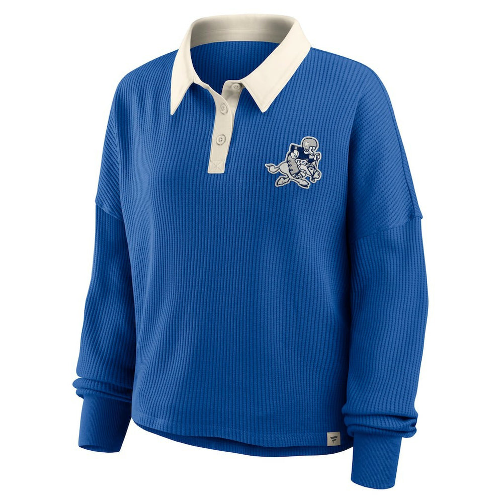 Dallas Cowboys Women's Oversized Hometown Premium Thermal Long Sleeve Shirt - Royal - Fanatics