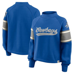 Dallas Cowboys Oversized Hometown Toss Sweep Mock Neck Pullover - Royal - Fanatics