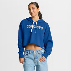 Dallas Cowboys Women's Oversized Hometown Heritage Cropped Hoodie - Royal - Fanatics