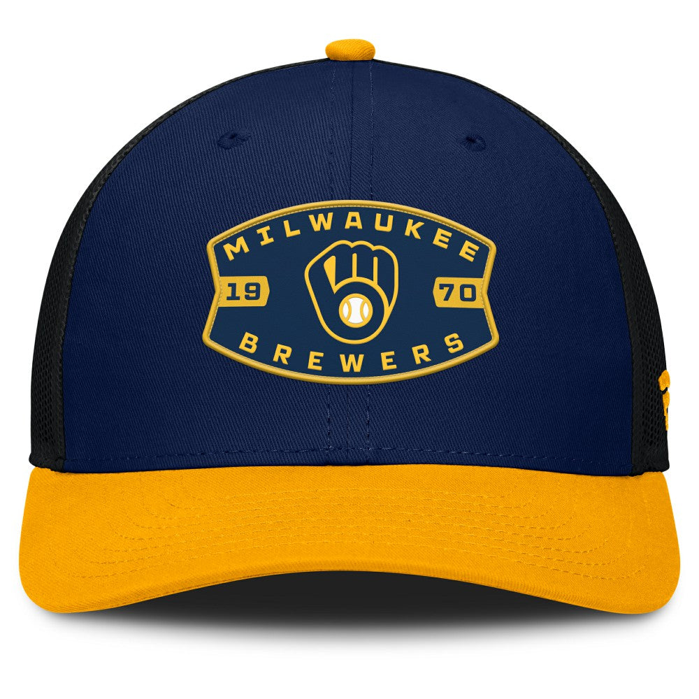Milwaukee Brewers Fanatics Cutoff Adjustable Trucker Hat Outlet
