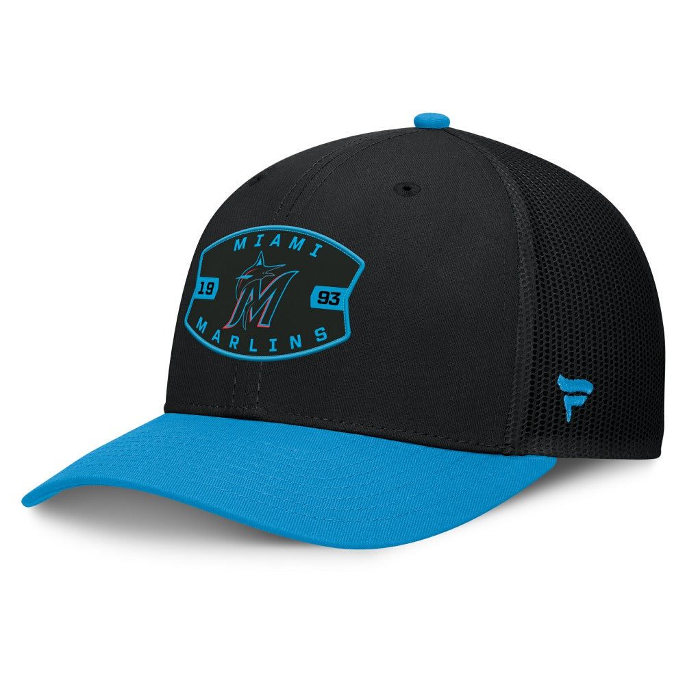 Miami Marlins Fanatics Cutoff Adjustable Trucker Hat for sale