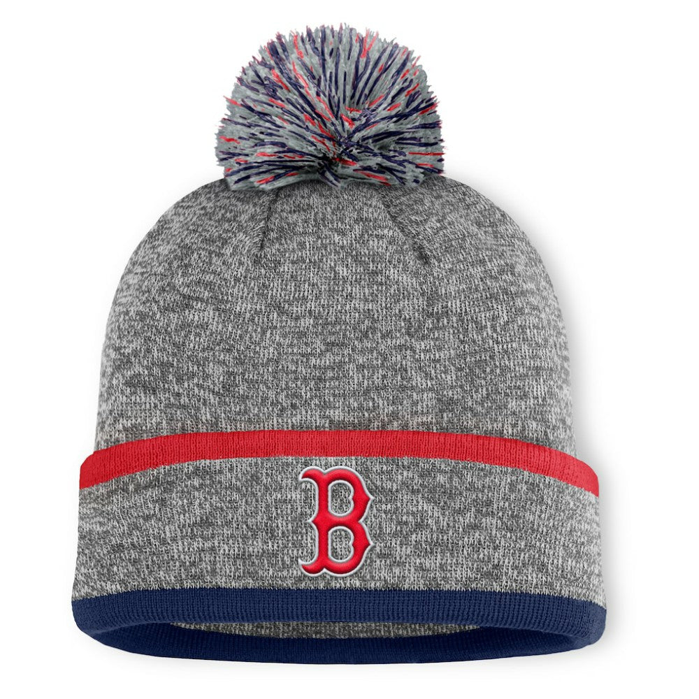 Boston Red Sox Fanatics Backstop Cuffed Knit Hat with Pom for sale
