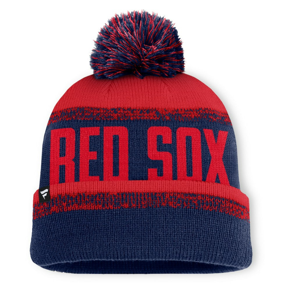 Boston Red Sox Fanatics No-Doubter Cuffed Knit Hat with Pom for sale