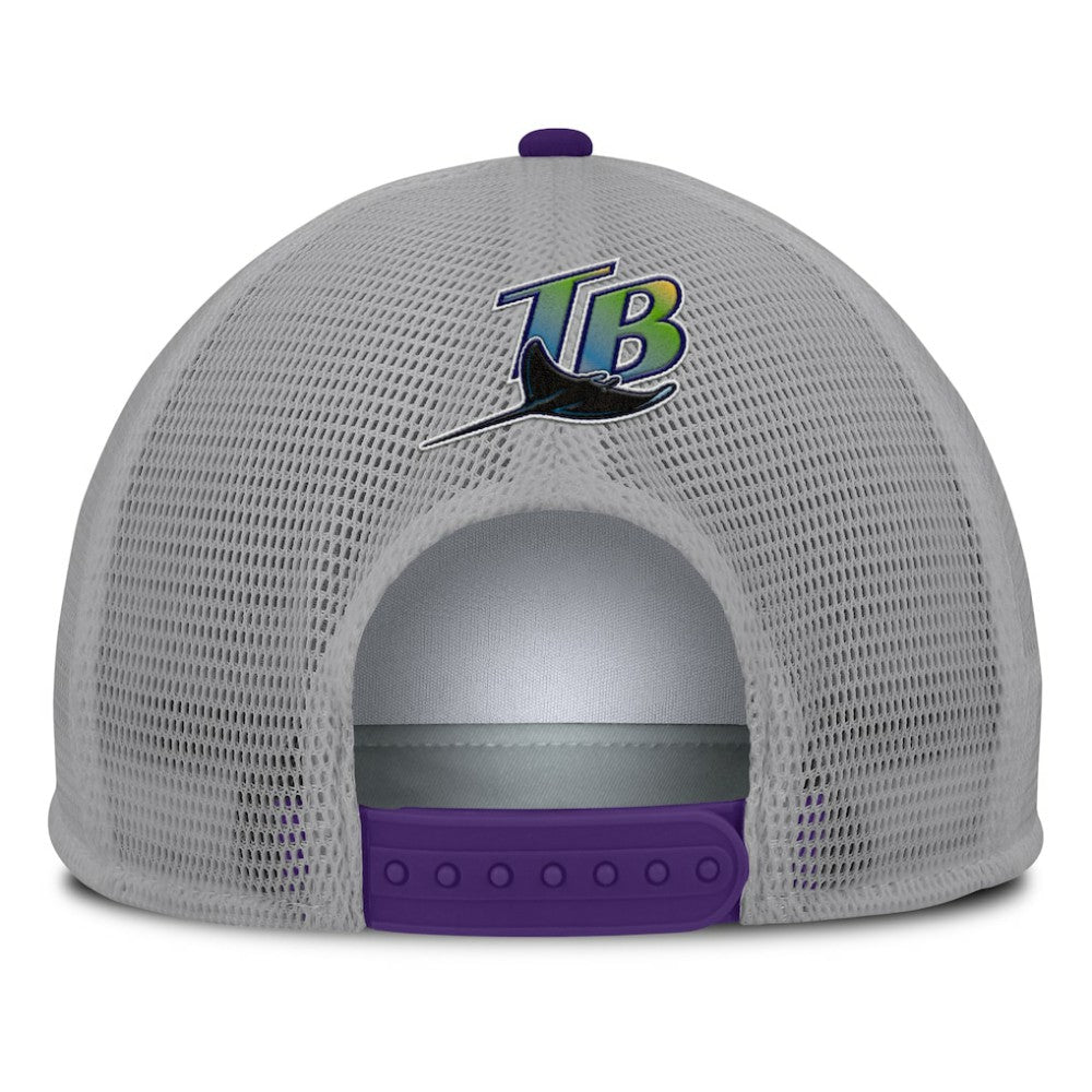 Tampa Bay Rays Fanatics Cranked Foam Front Patch Trucker Adjustable Hat for sale