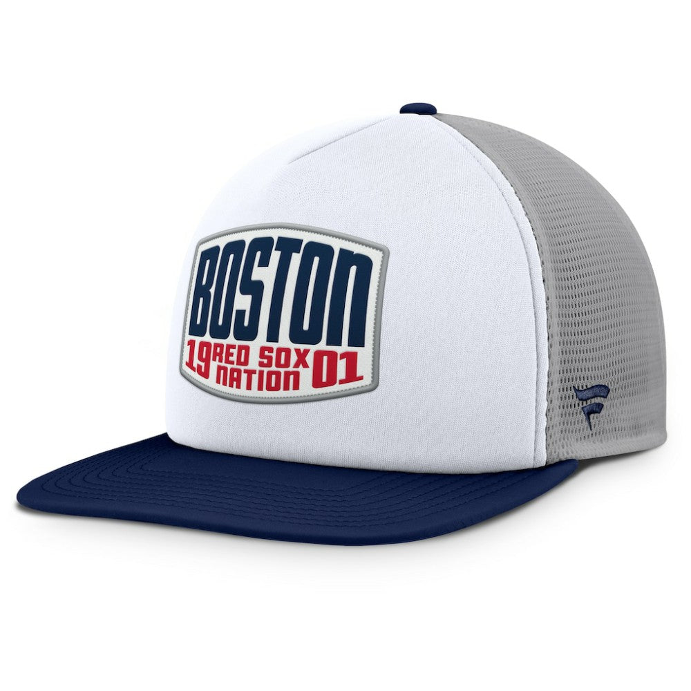 Boston Red Sox Fanatics Cranked Foam Front Patch Trucker Adjustable Hat Near Me