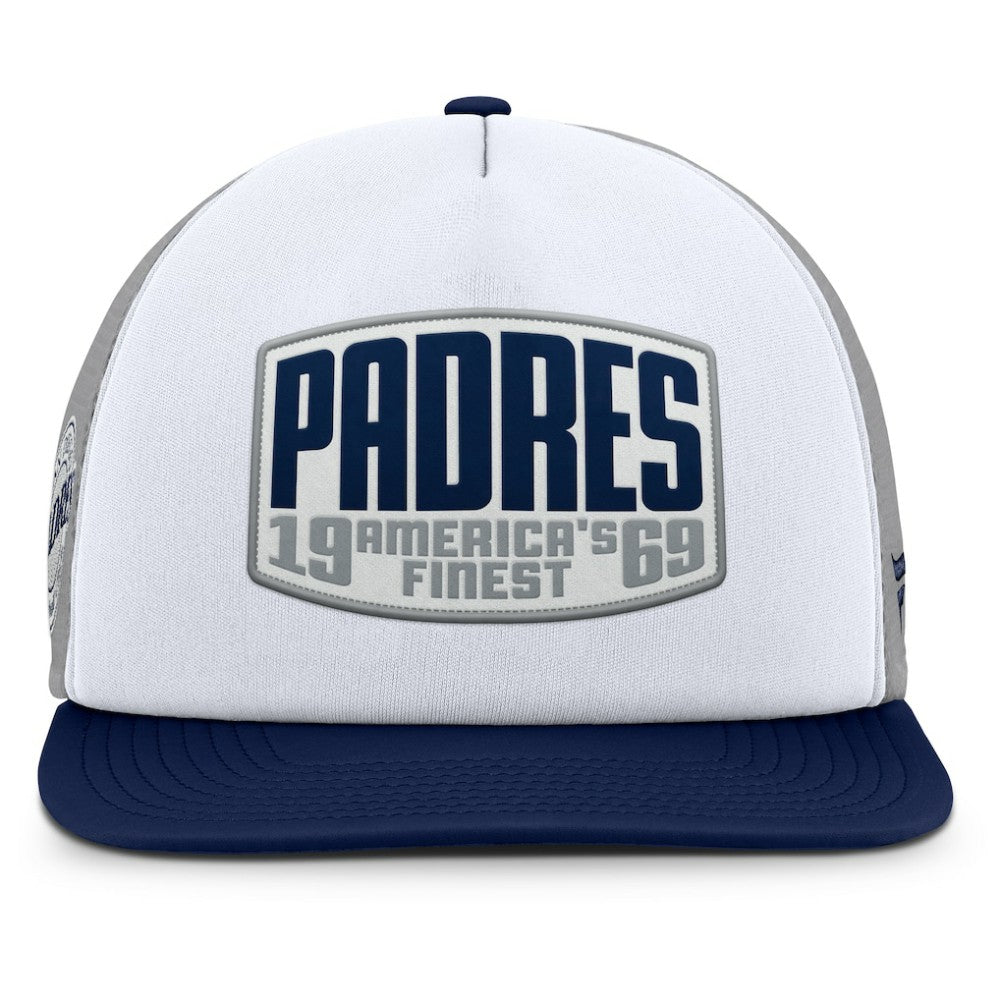 San Diego Padres Fanatics Cranked Foam Front Patch Trucker Adjustable Hat Outlet