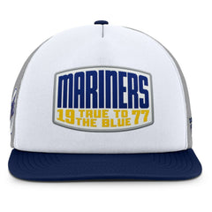Seattle Mariners Fanatics Cranked Foam Front Patch Trucker Adjustable Hat for sale