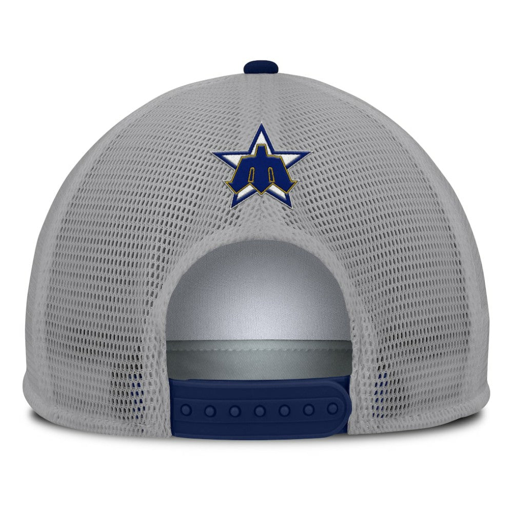 Seattle Mariners Fanatics Cranked Foam Front Patch Trucker Adjustable Hat for sale