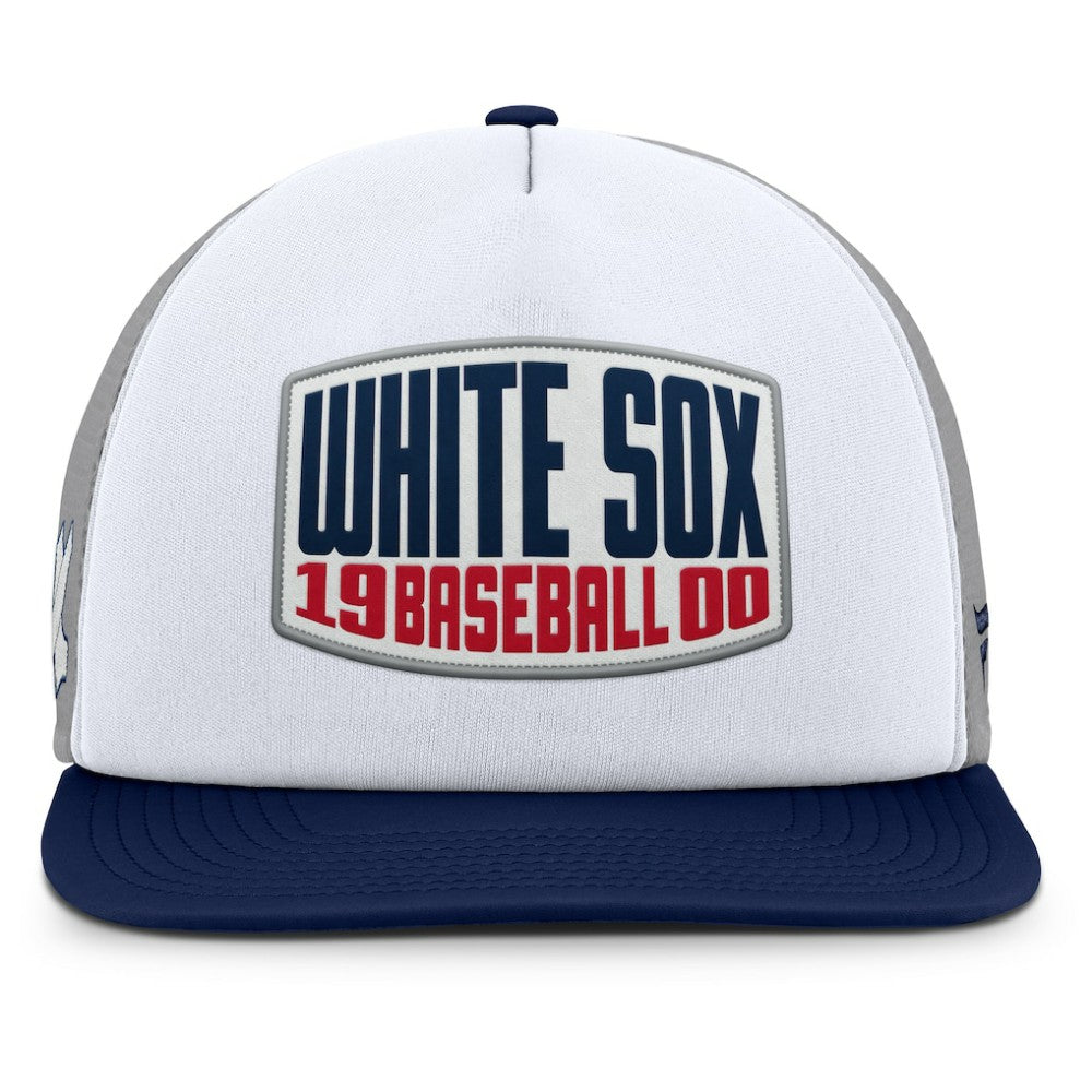 Chicago White Sox Fanatics Cranked Foam Front Patch Trucker Adjustable Hat Near Me