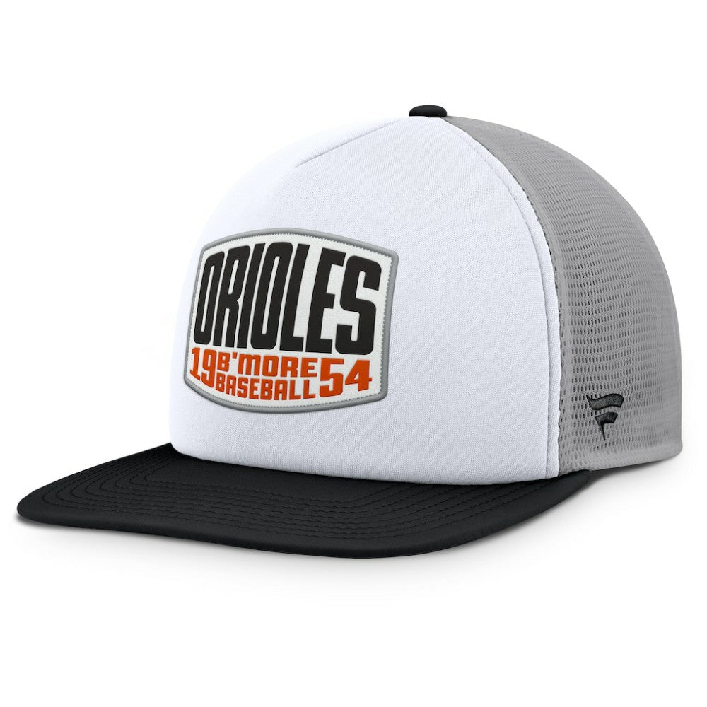 Baltimore Orioles Fanatics Cranked Foam Front Patch Trucker Adjustable Hat Discount
