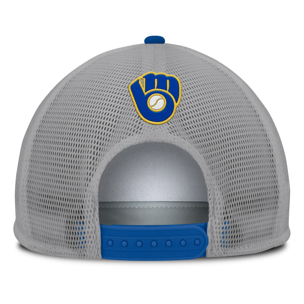 Milwaukee Brewers Fanatics Cranked Foam Front Patch Trucker Adjustable Hat Online