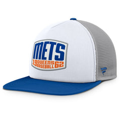 New York Mets Fanatics Cranked Foam Front Patch Trucker Adjustable Hat Sale
