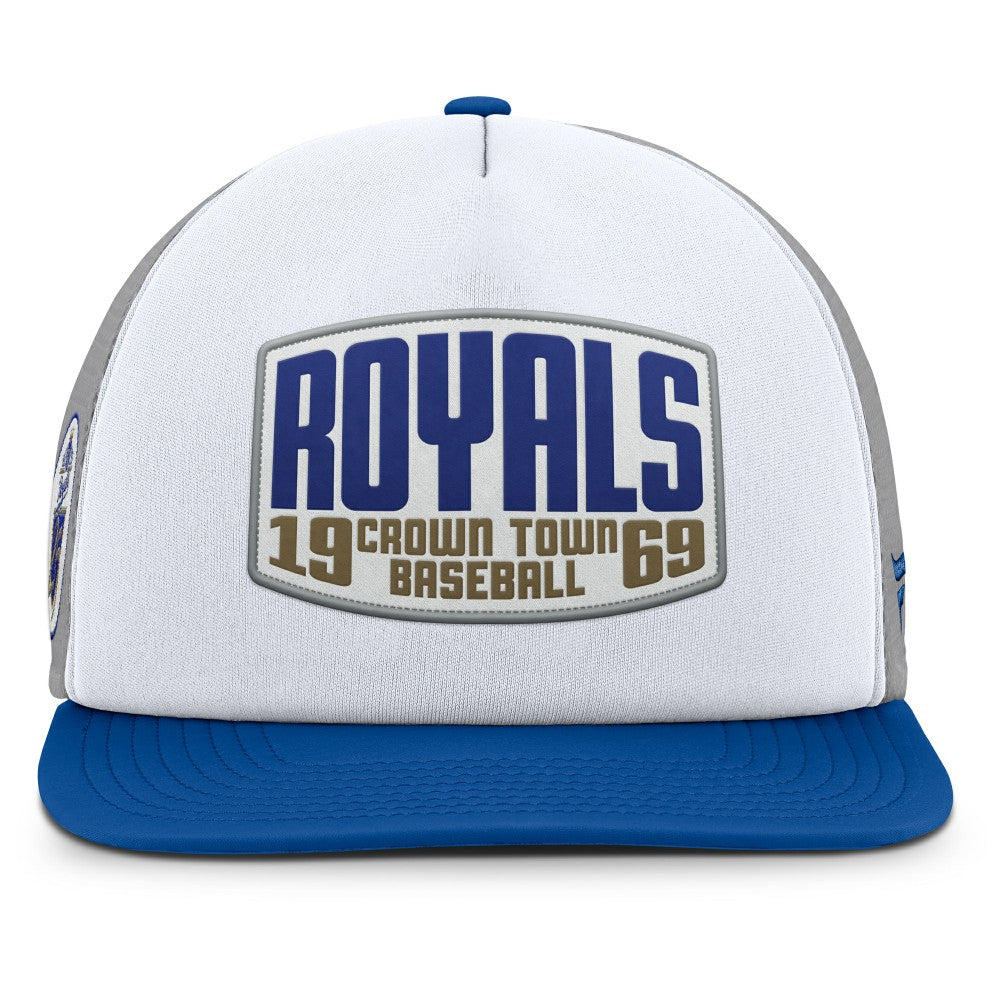 Kansas City Royals Fanatics Cranked Foam Front Patch Trucker Adjustable Hat Sale