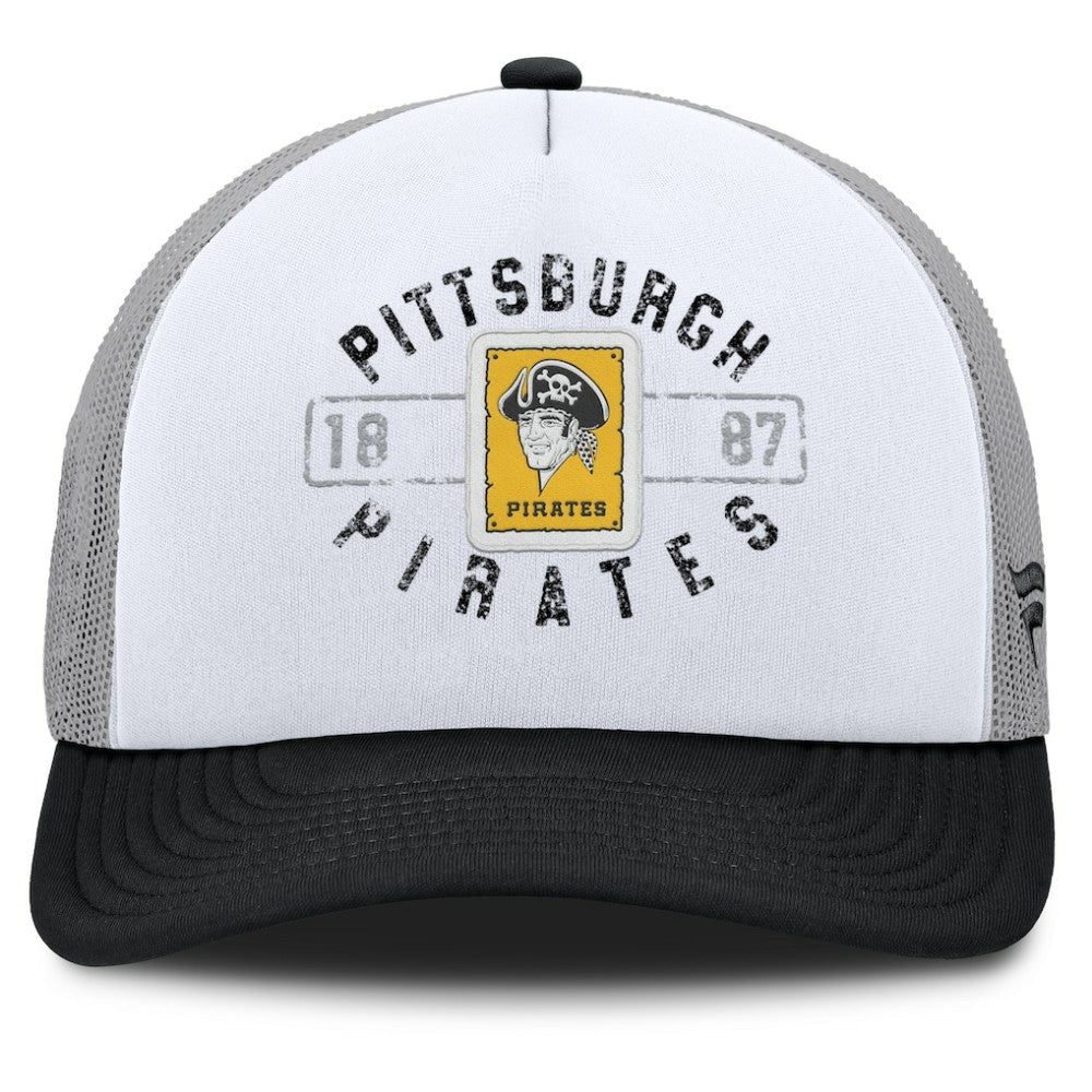 Pittsburgh Pirates Fanatics Designated A-Frame Foam Front Trucker Adjustable Hat Online