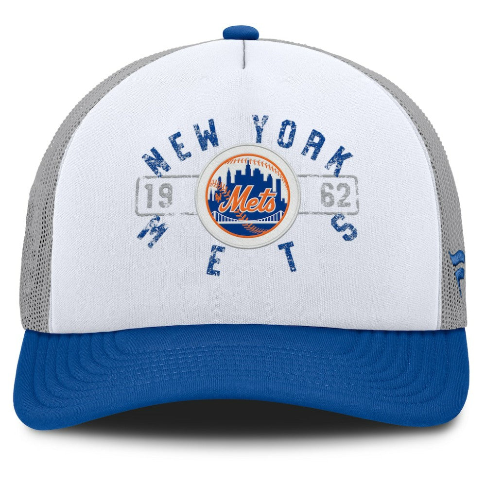 New York Mets Fanatics Designated A-Frame Foam Front Trucker Adjustable Hat Online