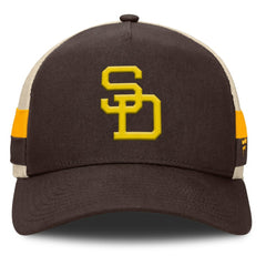 San Diego Padres Fanatics Inherited Side Stripe Trucker Adjustable Hat Discount