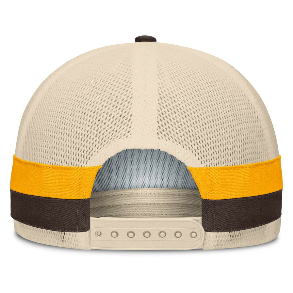 San Diego Padres Fanatics Inherited Side Stripe Trucker Adjustable Hat Discount