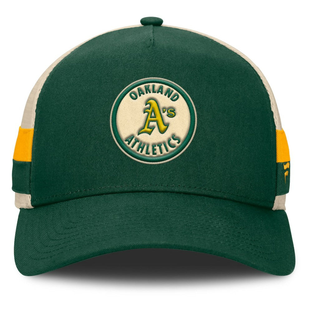 Athletics Fanatics Inherited Side Stripe Trucker Adjustable Hat Discount