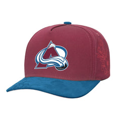 Colorado Avalanche Mitchell & Ness May Flowers Pro Crown Adjustable Hat - Burgundy/Blue | NHL Lifestyle