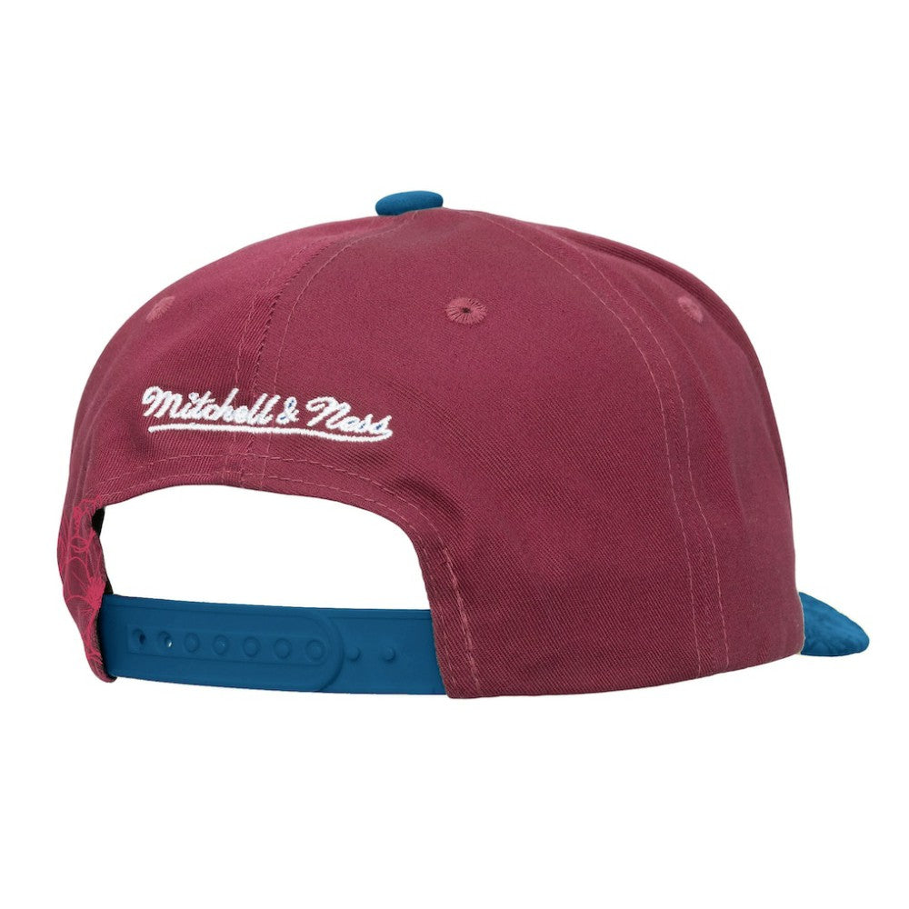Colorado Avalanche Mitchell & Ness May Flowers Pro Crown Adjustable Hat - Burgundy/Blue | NHL Lifestyle