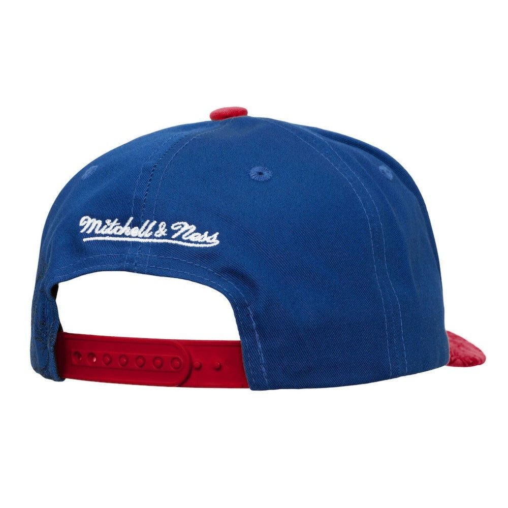 New York Rangers Mitchell & Ness May Flowers Pro Crown Adjustable Hat - Blue/Red | NHL near me