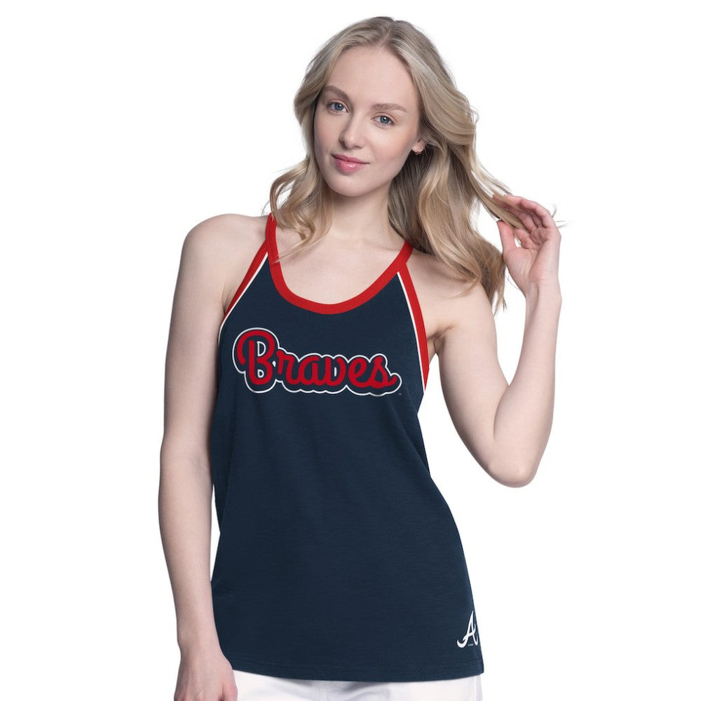 Atlanta Braves G-III 4Her by Carl Banks Women's Curveball Racerback Tank Top Sale