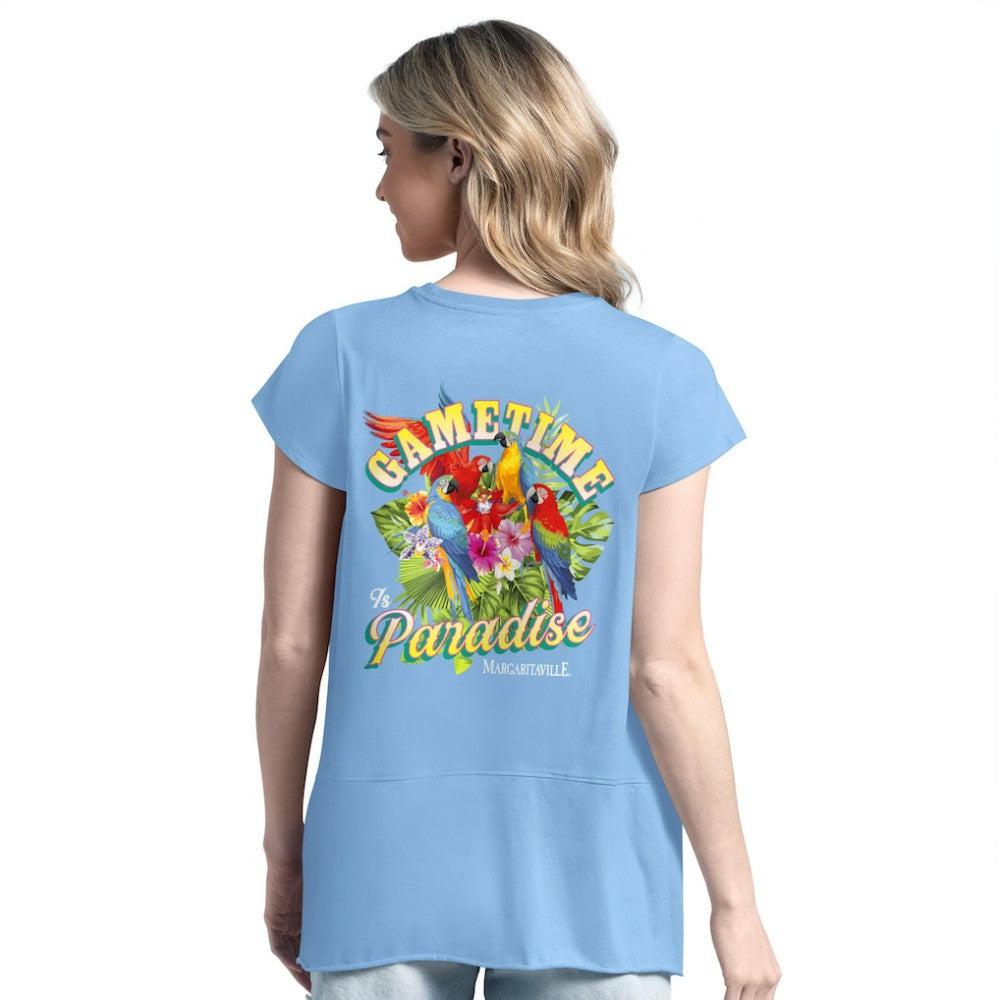 Atlanta Braves Margaritaville Women's Gametime is Paradise T-Shirt Online