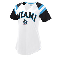 Miami Marlins Starter Women's Game On Notch Neck Raglan T-Shirt Online