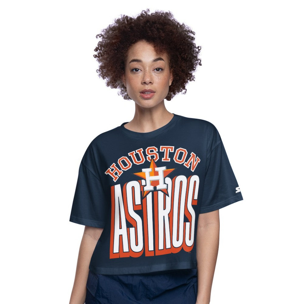 Houston Astros Starter Women's Play the Ball Boxy Cropped T-Shirt Sale