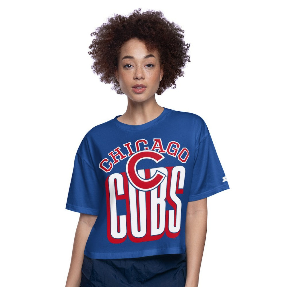 Chicago Cubs Starter Women's Play the Ball Boxy Cropped T-Shirt Discount