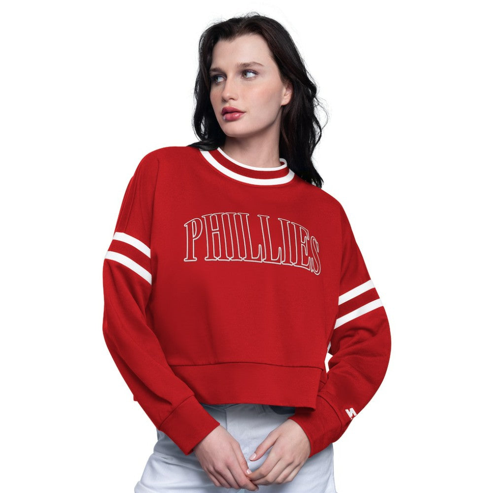 Philadelphia Phillies Starter Women's Power Play Cropped Pullover Sweatshirt Online