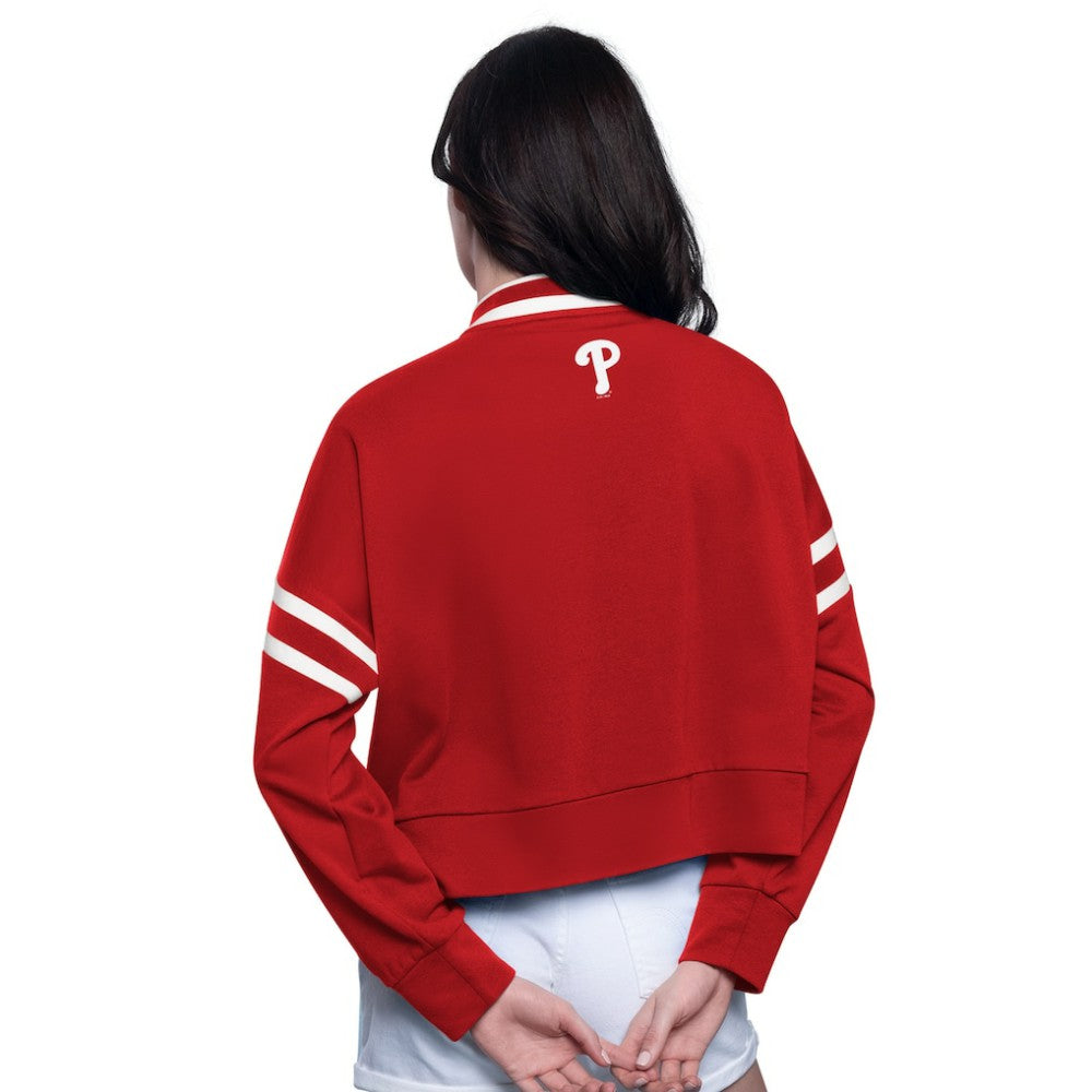 Philadelphia Phillies Starter Women's Power Play Cropped Pullover Sweatshirt Online