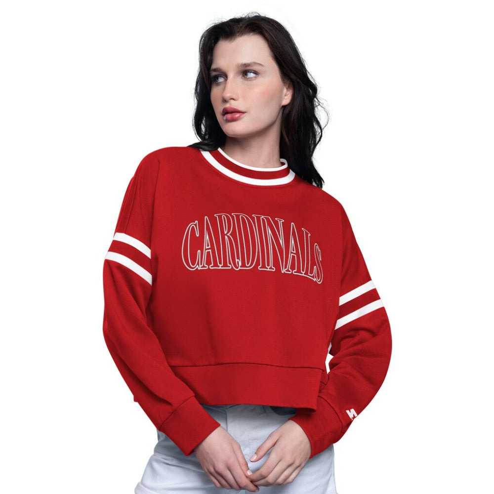 St. Louis Cardinals Starter Women's Power Play Cropped Pullover Sweatshirt Online