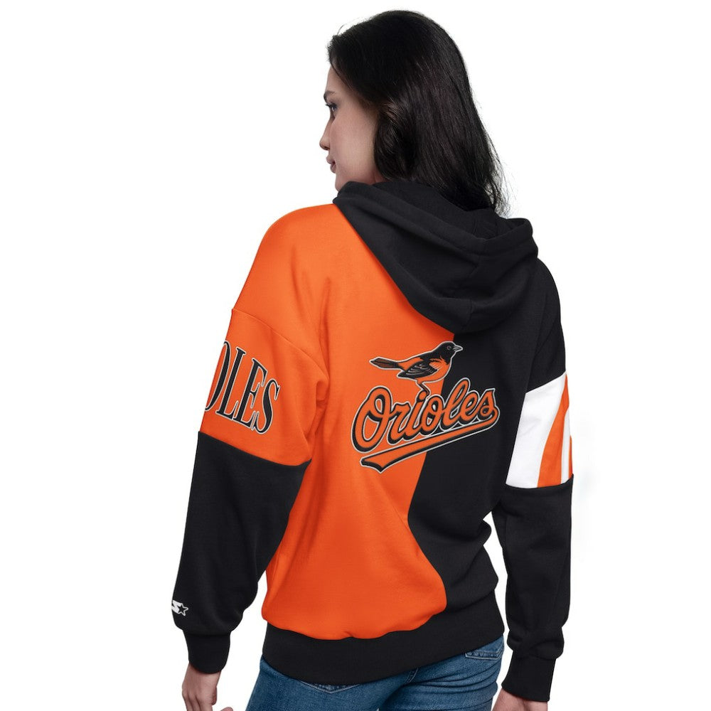 Baltimore Orioles Starter Women's Curve Ball Full Zip Hoodie Sweatshirt Sale