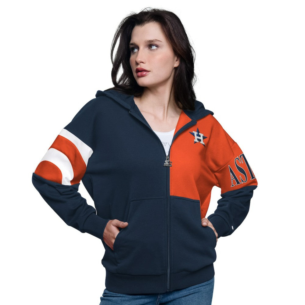 Houston Astros Starter Women's Curve Ball Full Zip Hoodie Sweatshirt for sale