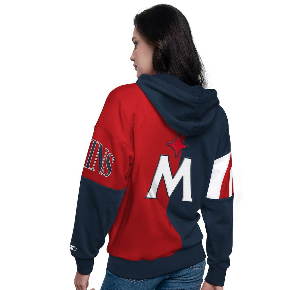 Minnesota Twins Starter Women's Curve Ball Full Zip Hoodie Sweatshirt Sale