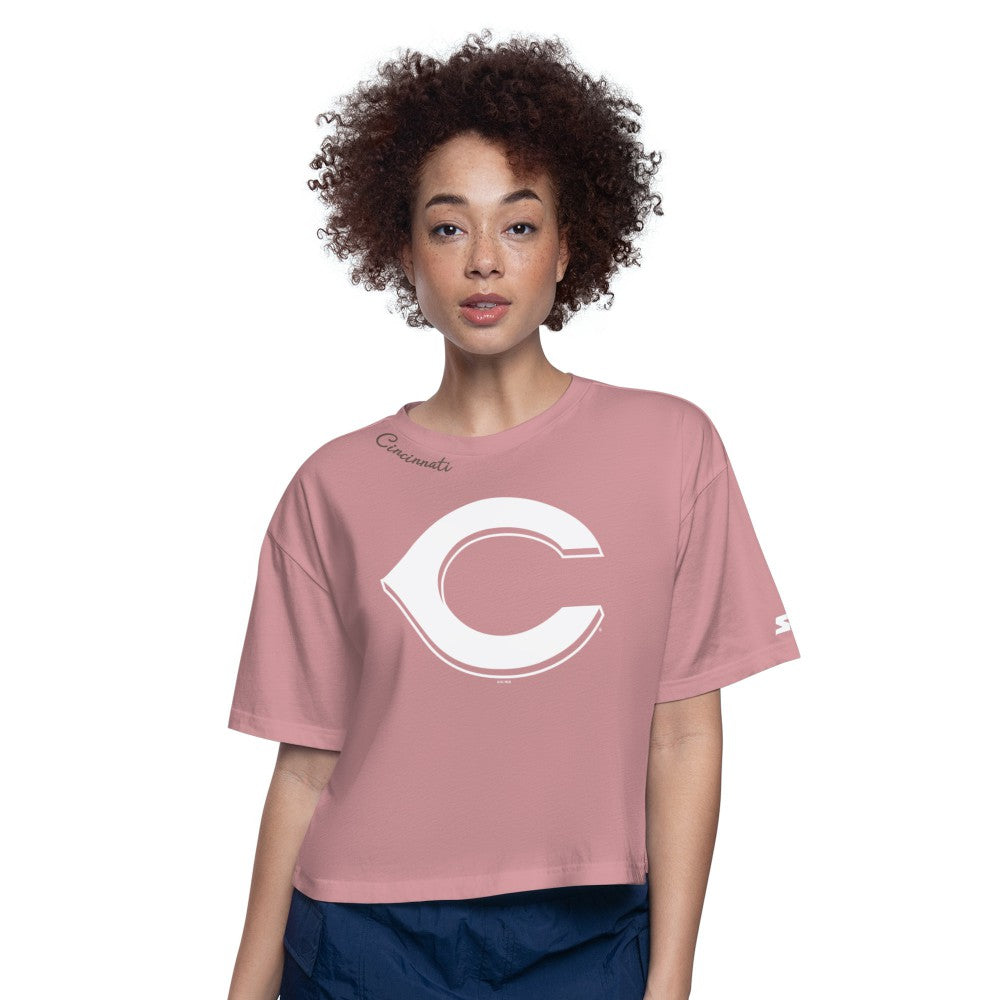 Cincinnati Reds Starter Women's Play the Ball Boxy Cropped T-Shirt for sale
