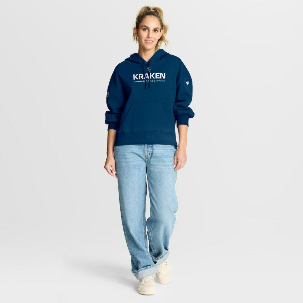 Seattle Kraken Fanatics Women's Authentic Pro Primary Pullover Hoodie - Deep Sea Blue | Fanatics Clearance