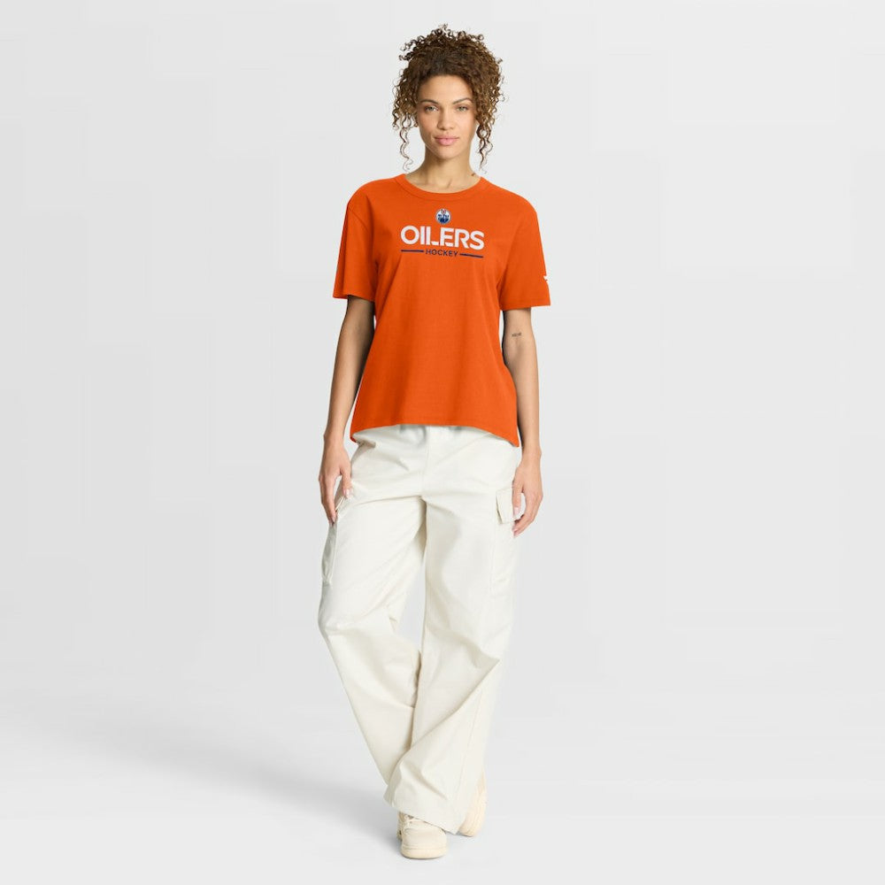 Edmonton Oilers Fanatics Women's Authentic Pro Primary T-Shirt - Orange | Fanatics discount