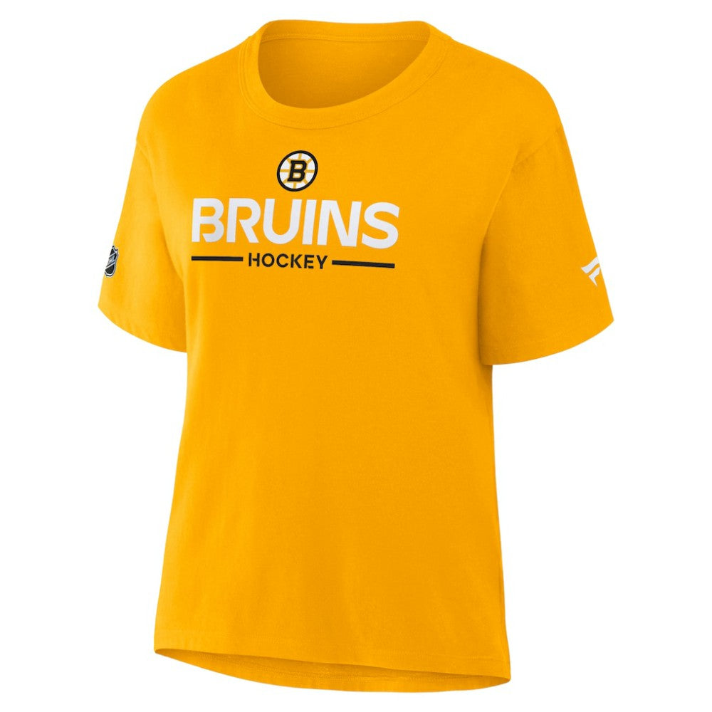 Boston Bruins Fanatics Women's Authentic Pro Primary T-Shirt - Gold | Fanatics sale