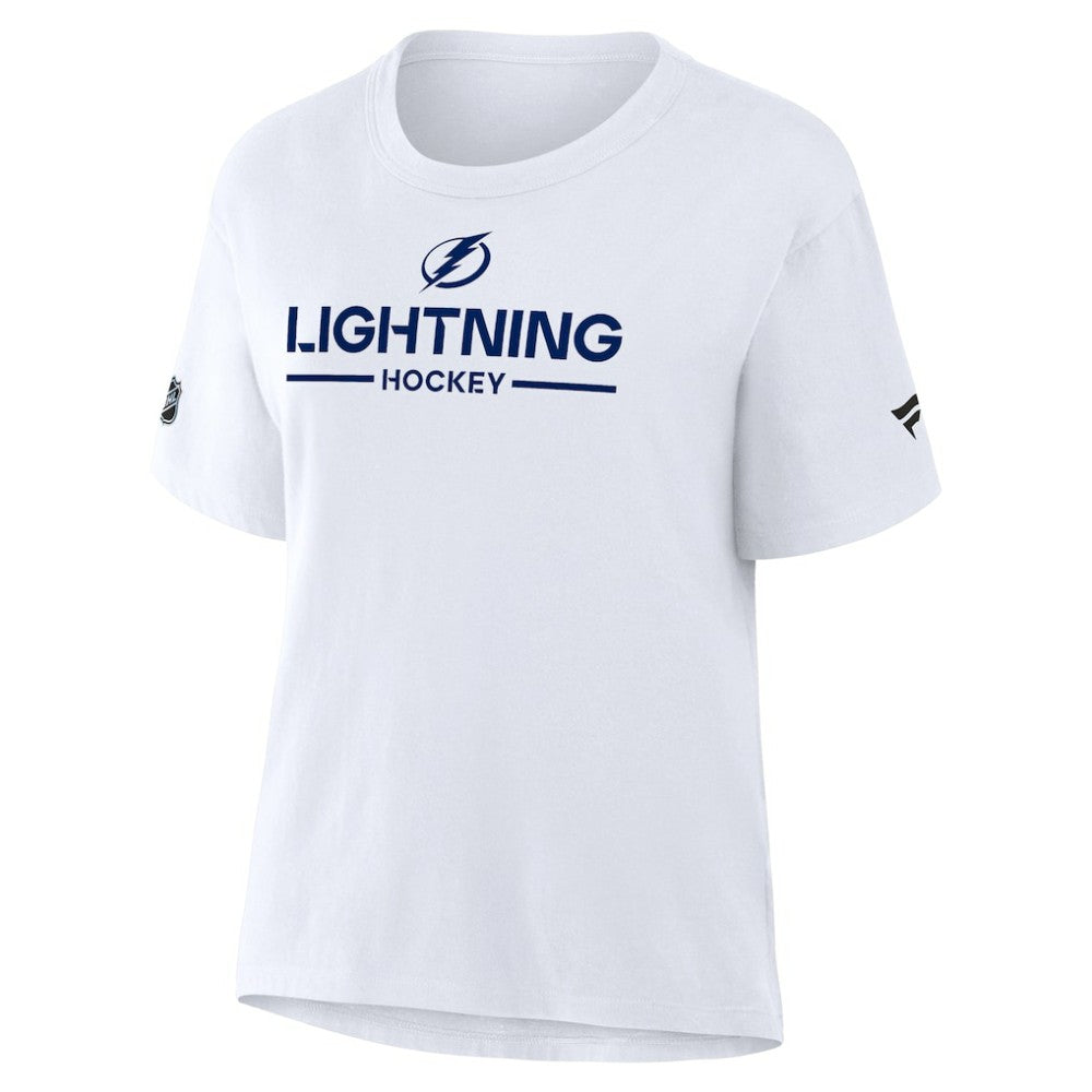 Tampa Bay Lightning Fanatics Women's Authentic Pro Primary T-Shirt - White | Fanatics Clearance