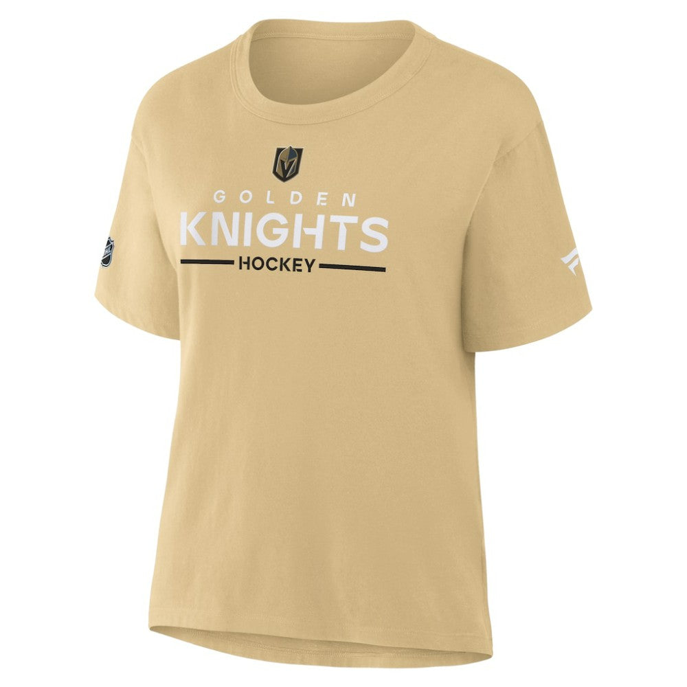 Vegas Golden Knights Fanatics Women's Authentic Pro Primary T-Shirt - Gold | Fanatics Lifestyle