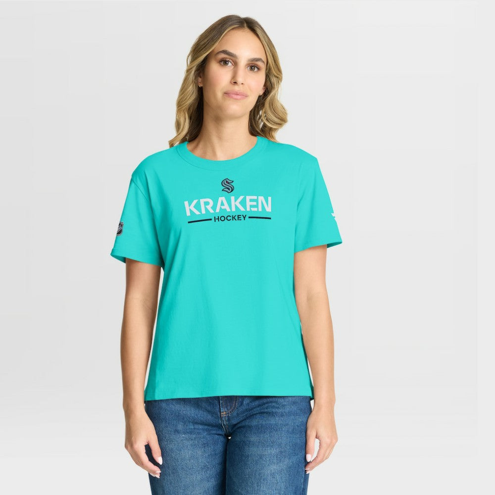Seattle Kraken Fanatics Women's Authentic Pro Primary T-Shirt - Ice Blue | Fanatics sale