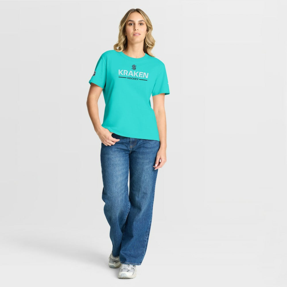 Seattle Kraken Fanatics Women's Authentic Pro Primary T-Shirt - Ice Blue | Fanatics sale