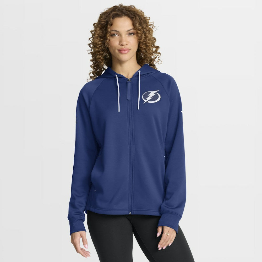 Tampa Bay Lightning Fanatics Women's Authentic Pro Rink Raglan Full-Zip Hoodie - Blue | Fanatics discount