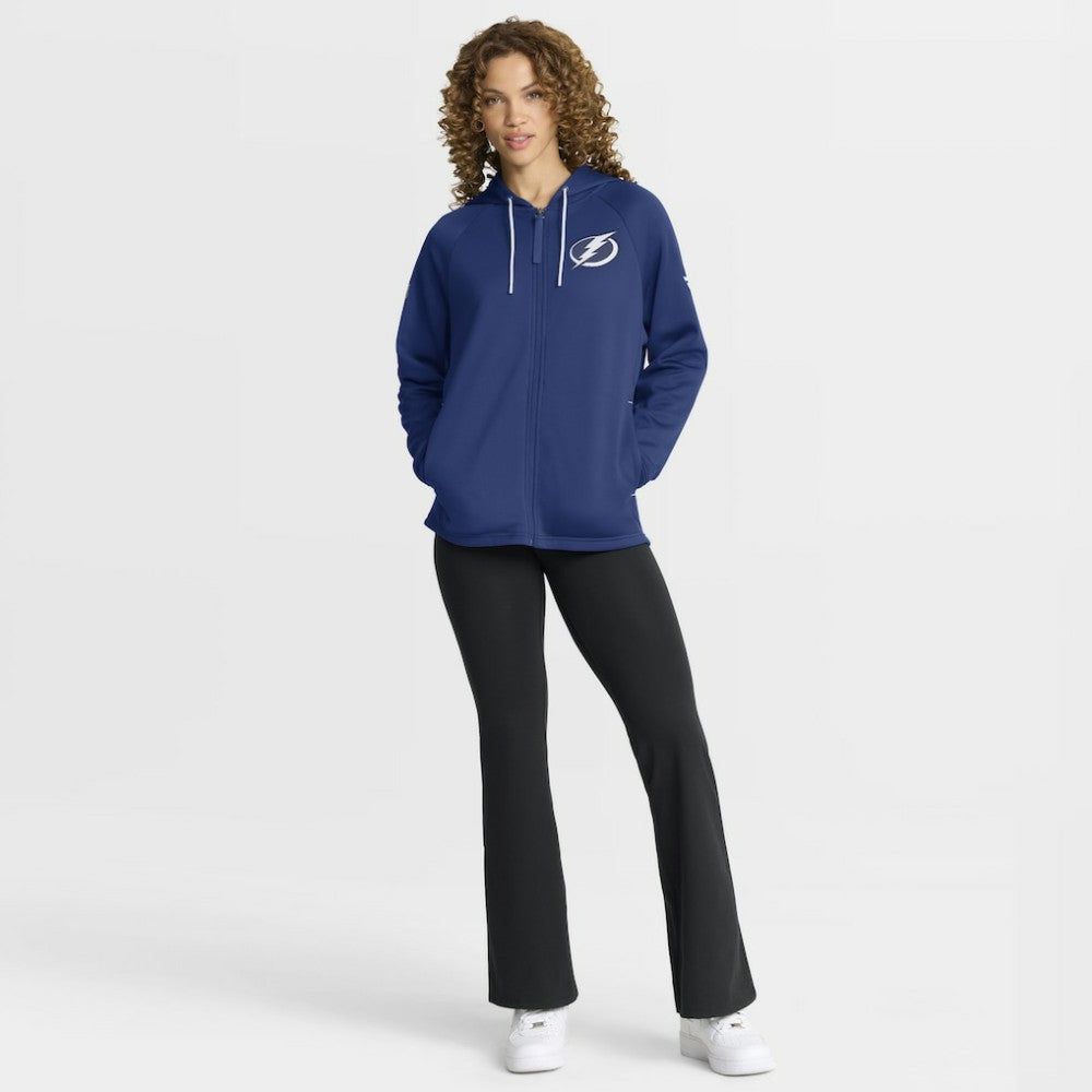 Tampa Bay Lightning Fanatics Women's Authentic Pro Rink Raglan Full-Zip Hoodie - Blue | Fanatics discount