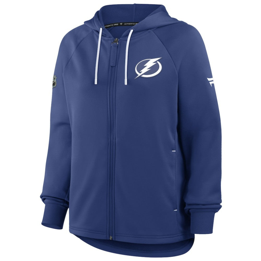 Tampa Bay Lightning Fanatics Women's Authentic Pro Rink Raglan Full-Zip Hoodie - Blue | Fanatics discount